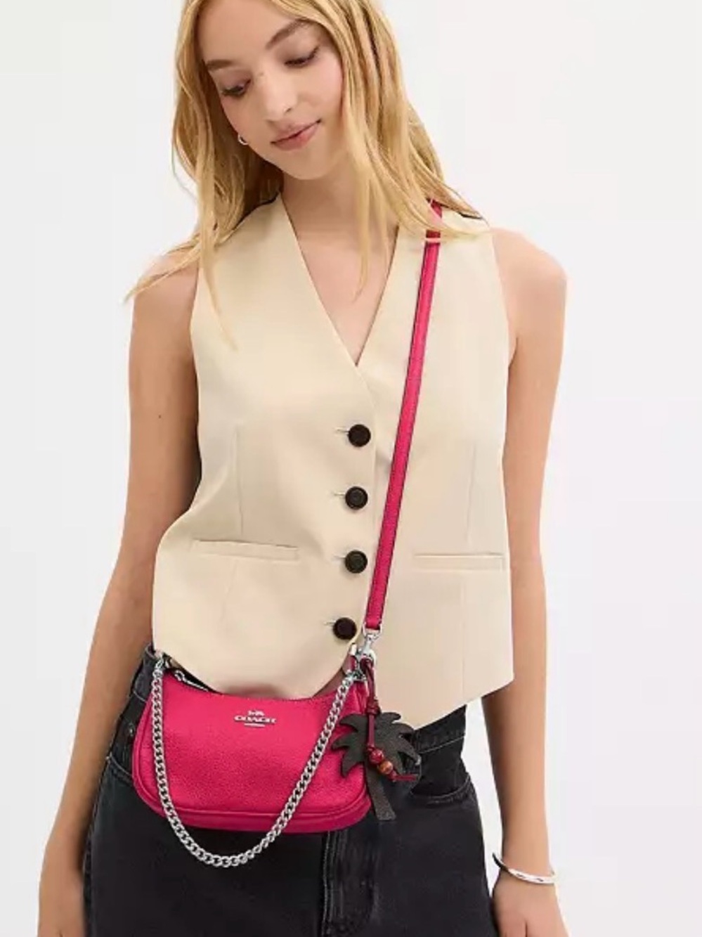 COACH Teri Mini Crossbody Bag With Palm Tree Charm NWT - Picture 4 of 6